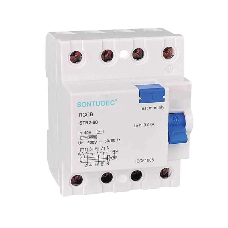 4p 63a /30mA RCD AC Tipus