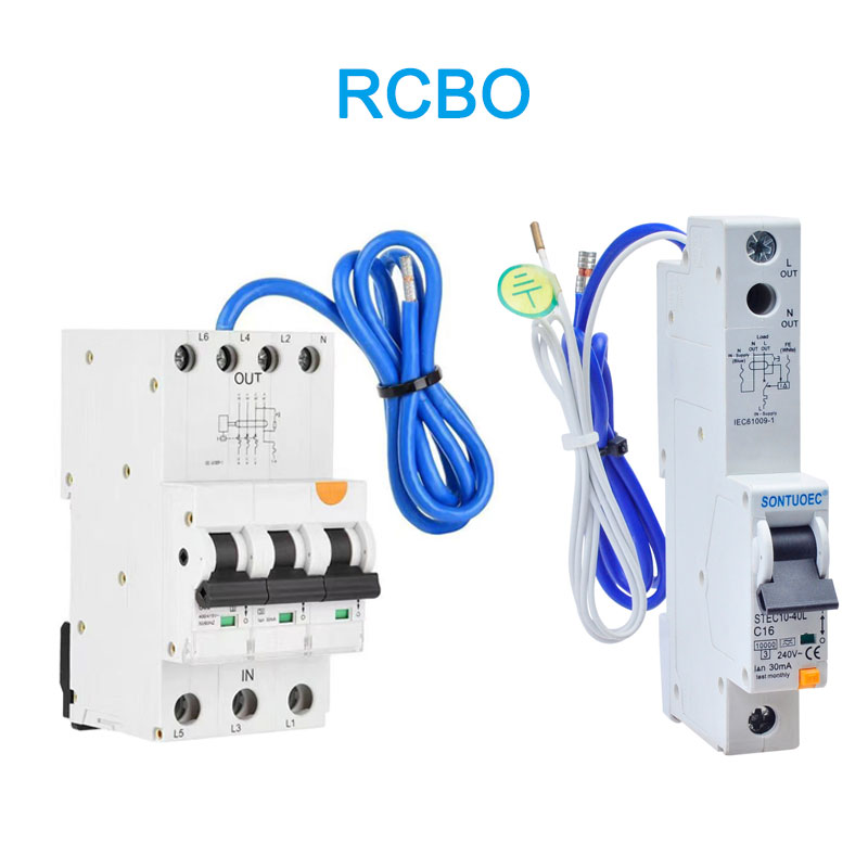 6KA 3P+N CIRCUIT DE CIRCUIT A (AC) Tipus RCBO amb cable