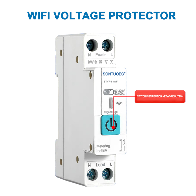 Protector de tensió WiFi de tipus de ferrocarril intel·ligent