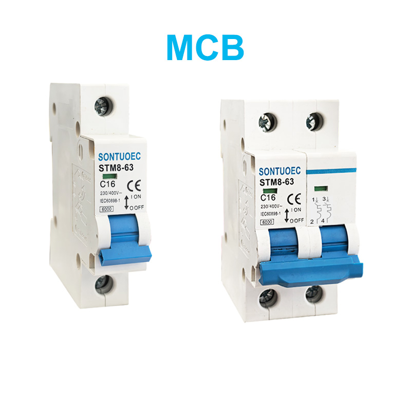 STM8-63 Interruptor de circuit en miniatura 6KA 1p 2p 3p 4p 16a 230/400V